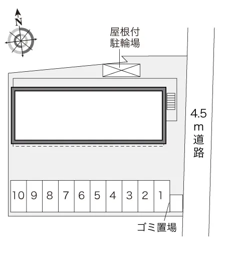 ★手数料０円★岡山市北区北方３丁目　月極駐車場（LP）